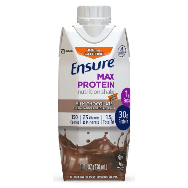 Ensure Max Protein, Milk Chocolate With Caffeine, Ready-to-Drink, 11 oz. Cheap