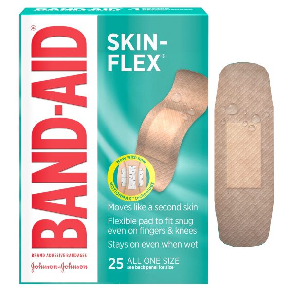 Johnson & Johnson Band-Aid® Skin-Flex® Adhesive Bandage, All One Size, 25 Count Hot on Sale