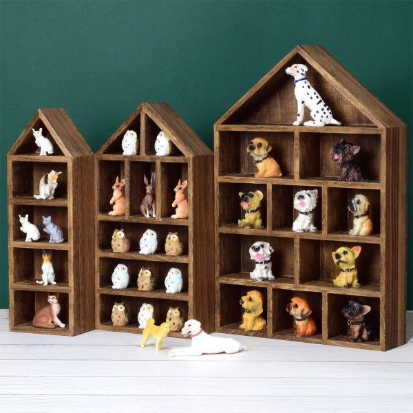Ikee Design® House-Shaped Wooden Shadow Cubby Box Display Shelf, Set of 3 Online Sale - Image 5